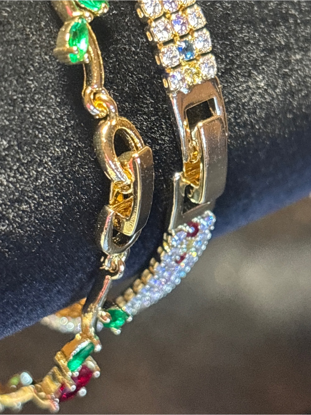 Pretty Bird Rose & Triple Tennis CZ Bracelets - Picture 7 of 7